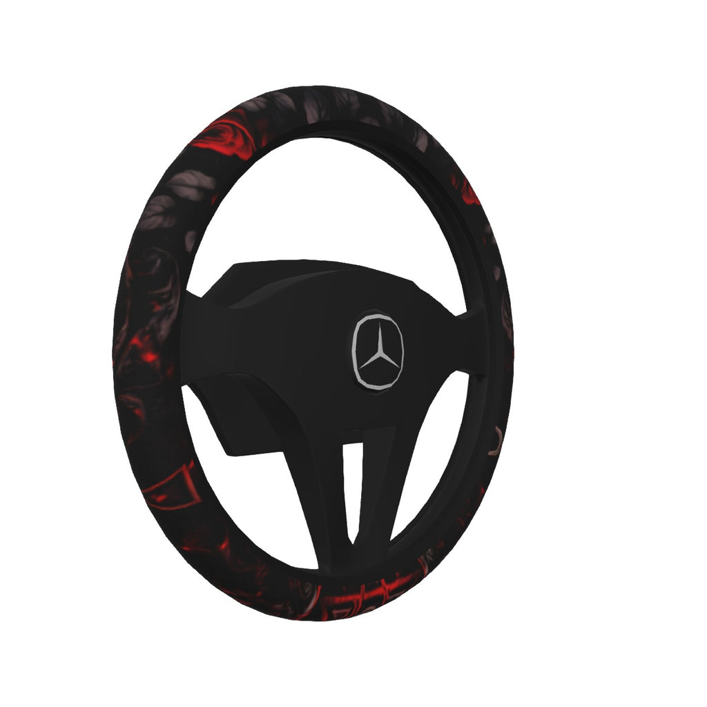 Anime Gothic Steering Wheel Cover | All-Over Print | Anti-Slip Grip | Universal 36–38cm | GRIPDRIVE