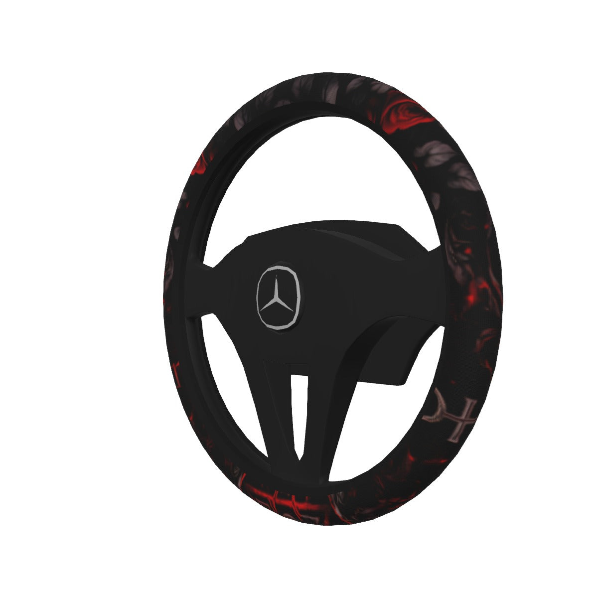 Anime Gothic Steering Wheel Cover | All-Over Print | Anti-Slip Grip | Universal 36–38cm | GRIPDRIVE